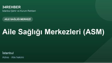 Aile Sağlığı Merkezleri (ASM) Ai̇le sağliği merkezi̇ — 34rehber