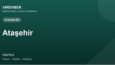 Ataşehir Eczaneler — 34rehber