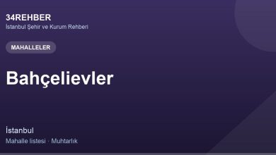Bahçelievler Mahalleler — 34rehber