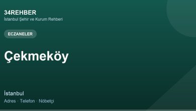 Çekmeköy Eczaneler — 34rehber